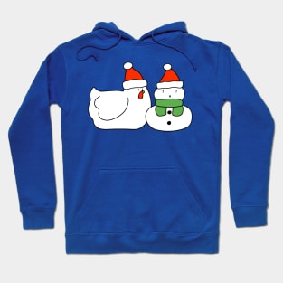 Chicken and Snowman Hoodie